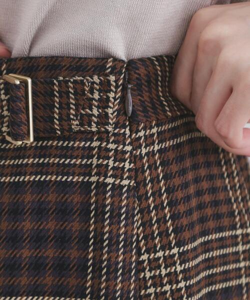 index（インデックス）の「◆チェックAラインスカート【洗濯機洗い可/イージーアイロン】（スカート・レディース・ブラウン系その他2/ネイビー系1・36/38/40/42）」の16枚目の写真