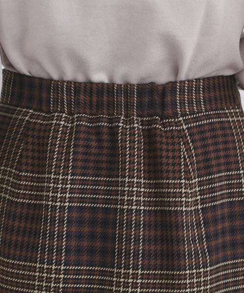 index（インデックス）の「◆チェックAラインスカート【洗濯機洗い可/イージーアイロン】（スカート・レディース・ブラウン系その他2/ネイビー系1・36/38/40/42）」の17枚目の写真