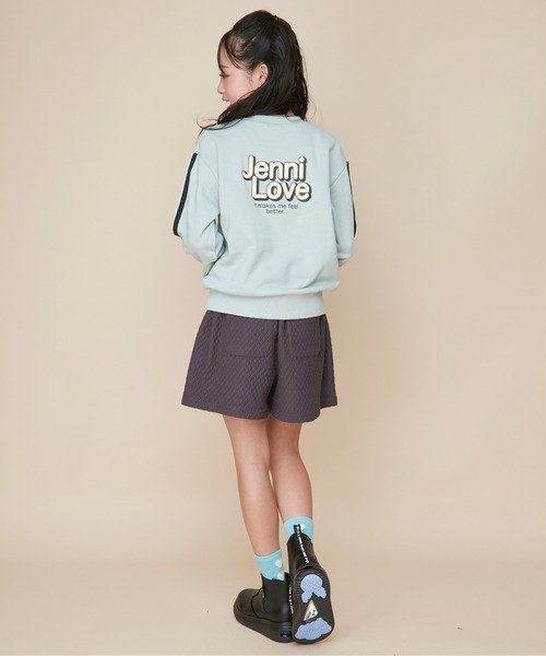 JENNI love(ジェニィラブ)の「【コットン100%】そでラインリボントレーナー(スウェット・キッズ・アイボリー/ブラウン/ミント・160cm/150cm/140cm/130cm)」の15枚目の写真