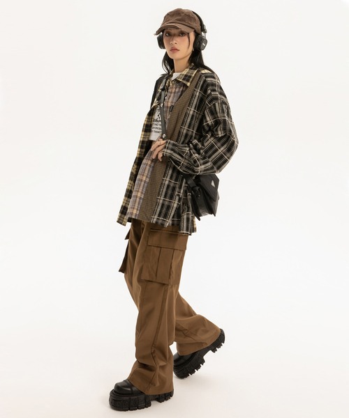 Sibra(シブラ)の「ウェンディーズ風切り替えチェックシャツ(シャツ/ブラウス・レディース・ブラック・M)」の12枚目の写真