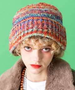 lamrof 帽子 LAMROF / ラムロフ FOUR DIFFERENT YARNS CAP（ニットキャップ