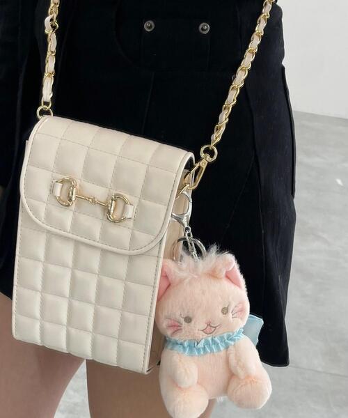 WEGO（ウィゴー）の「WEGO/おめかしcatぬいぐるみキーホルダー（キーホルダー・レディース・ホワイト/パープル/ピンク・FREE）」の9枚目の写真