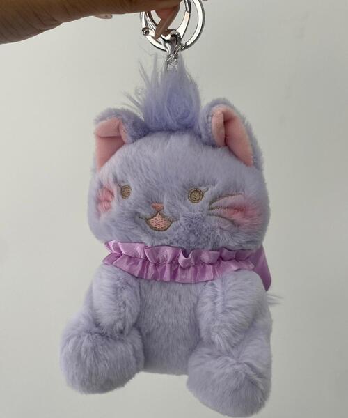 WEGO（ウィゴー）の「WEGO/おめかしcatぬいぐるみキーホルダー（キーホルダー・レディース・ホワイト/パープル/ピンク・FREE）」の7枚目の写真