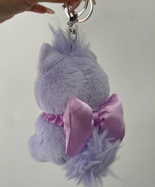 WEGO（ウィゴー）の「WEGO/おめかしcatぬいぐるみキーホルダー（キーホルダー・レディース・ホワイト/パープル/ピンク・FREE）」の8枚目の写真
