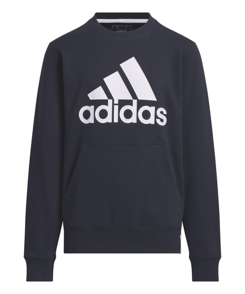 adidas（アディダス）の「アディダス adidas キッズ エッセンシャルズ プラス ルーズフィット ビッグロゴ フレンチテリー スウェットシャツ（スウェット・キッズ・グレー/ブラック/ネイビー/ブルー系その他/ラベンダー/レッド・110cm/120cm/130cm/140cm/150cm/160cm）」の4枚目の写真