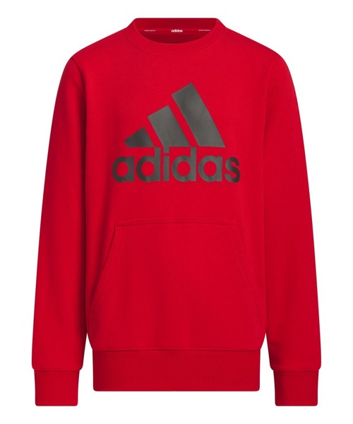 adidas（アディダス）の「アディダス adidas キッズ エッセンシャルズ プラス ルーズフィット ビッグロゴ フレンチテリー スウェットシャツ（スウェット・キッズ・グレー/ブラック/ネイビー/ブルー系その他/ラベンダー/レッド・110cm/120cm/130cm/140cm/150cm/160cm）」の6枚目の写真
