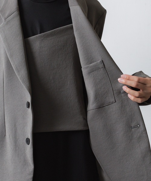VEIN （ヴェイン）の「PE カルゼ 2B JKT / PE KERSEY 2B JKT（テーラードジャケット・メンズ・ブラック/ライトベージュ/グレー・1/2/3）」の5枚目の写真