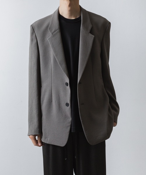 VEIN （ヴェイン）の「PE カルゼ 2B JKT / PE KERSEY 2B JKT（テーラードジャケット・メンズ・ブラック/ライトベージュ/グレー・1/2/3）」の6枚目の写真