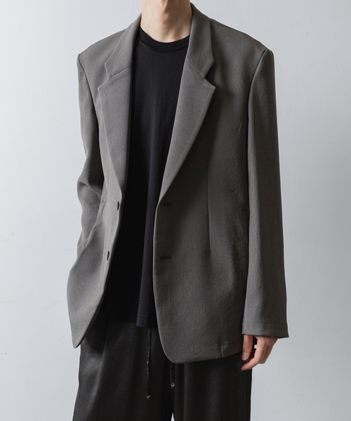 VEIN （ヴェイン）の「PE カルゼ 2B JKT / PE KERSEY 2B JKT（テーラードジャケット・メンズ・ブラック/ライトベージュ/グレー・1/2/3）」の7枚目の写真