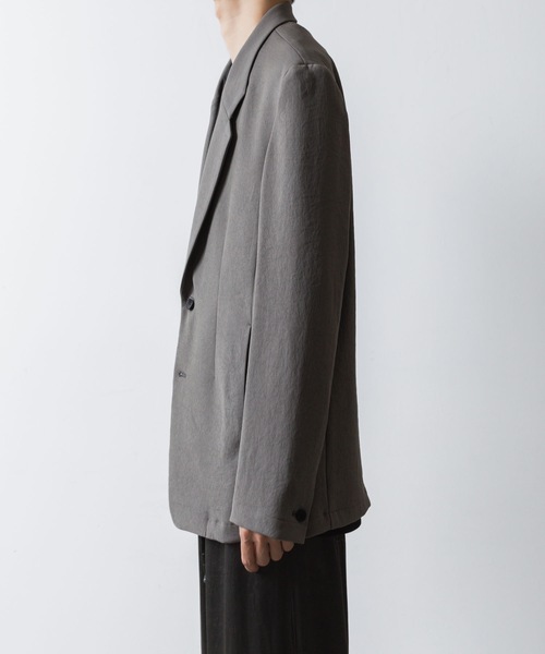 VEIN （ヴェイン）の「PE カルゼ 2B JKT / PE KERSEY 2B JKT（テーラードジャケット・メンズ・ブラック/ライトベージュ/グレー・1/2/3）」の8枚目の写真