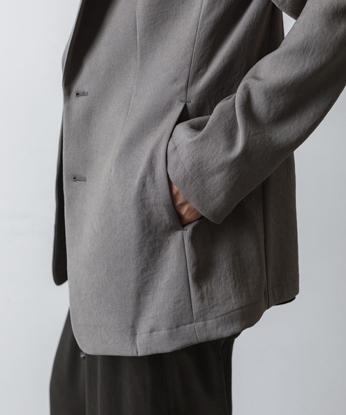 VEIN （ヴェイン）の「PE カルゼ 2B JKT / PE KERSEY 2B JKT（テーラードジャケット・メンズ・ブラック/ライトベージュ/グレー・1/2/3）」の11枚目の写真