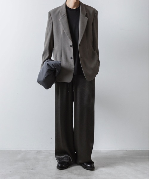 VEIN （ヴェイン）の「PE カルゼ 2B JKT / PE KERSEY 2B JKT（テーラードジャケット・メンズ・ブラック/ライトベージュ/グレー・1/2/3）」の12枚目の写真