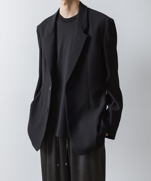 VEIN （ヴェイン）の「PE カルゼ 2B JKT / PE KERSEY 2B JKT（テーラードジャケット・メンズ・ブラック/ライトベージュ/グレー・1/2/3）」の16枚目の写真