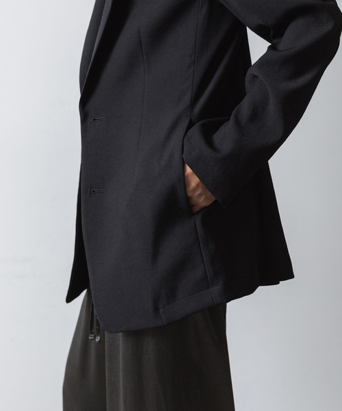VEIN （ヴェイン）の「PE カルゼ 2B JKT / PE KERSEY 2B JKT（テーラードジャケット・メンズ・ブラック/ライトベージュ/グレー・1/2/3）」の20枚目の写真