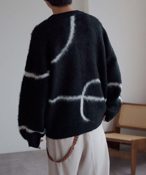 epnok(エプノック)の「モヘアライクラインシャギーニット(ニット/セーター・メンズ・ネイビー/ブラック/グレイッシュベージュ・SMALL/MEDIUM/LARGE)」の20枚目の写真