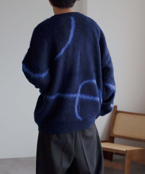 epnok(エプノック)の「モヘアライクラインシャギーニット(ニット/セーター・メンズ・ネイビー/ブラック/グレイッシュベージュ・SMALL/MEDIUM/LARGE)」の7枚目の写真