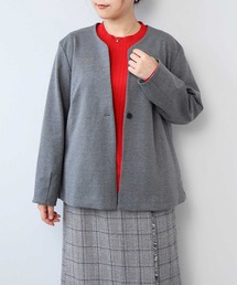 ドーサ DOSA *fitted cardigan フリースジャケット*1カーディガン羽織りグレーノーカラーアウターラグラン(jk1-2501-103)【90B52】 dosa ドーサ | マドリガル公式サイト - MADRIGAL yourline