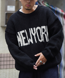 【MacMahon Knitting Mills 】 +【Niche.】 Crew Neck Knit-NEW YORK