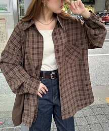 【WEB限定】チェックビッグシャツ