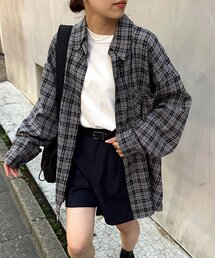 【WEB限定】チェックビッグシャツ