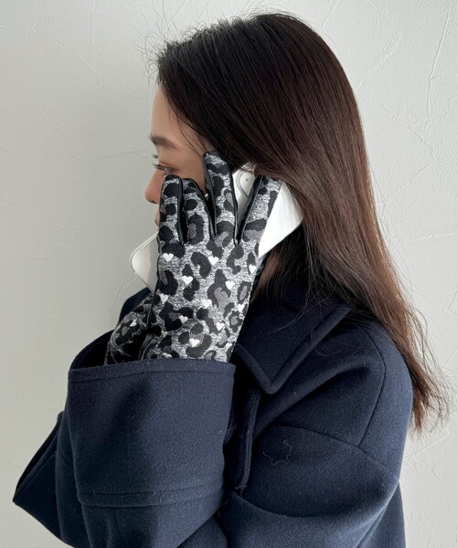 Casselini（キャセリーニ）の「【CASSELINI/キャセリーニ】 ジャガード柄×刺しゅうグローブ（手袋・レディース・ブラウン系その他/ブラック系その他/グレー系その他2/ベージュ系その他2・FREE）」の2枚目の写真