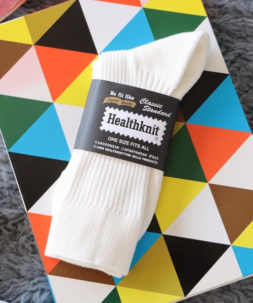 Healthknit(ヘルスニット)の「Healthknit/ヘルスニット リブパイル 靴下 2026新作 再入荷(ソックス/靴下・メンズ・カーキ/ブラック/ホワイト/ブルー/コーラル/パープル/ベージュ・25-27CM)」の2枚目の写真