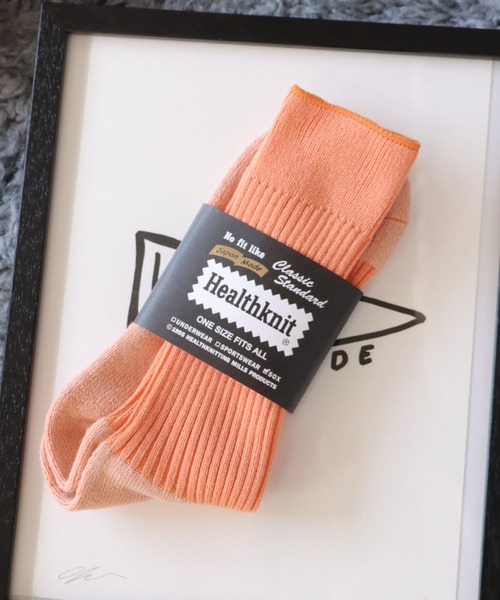 Healthknit(ヘルスニット)の「Healthknit/ヘルスニット リブパイル 靴下 2026新作 再入荷(ソックス/靴下・メンズ・カーキ/ブラック/ホワイト/ブルー/コーラル/パープル/ベージュ・25-27CM)」の7枚目の写真