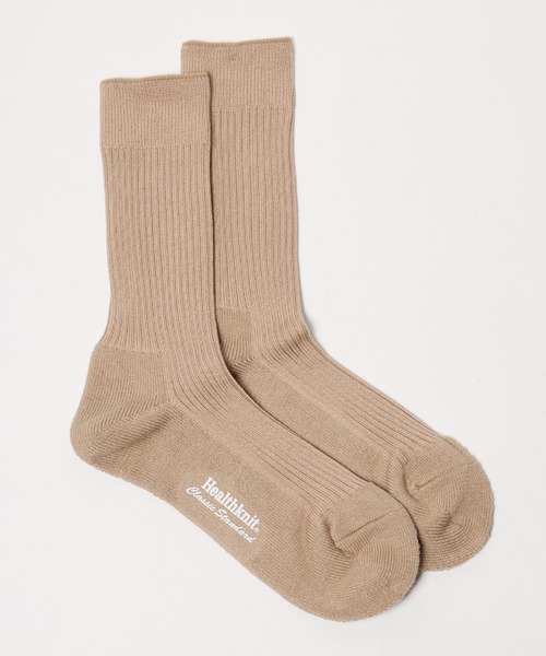 Healthknit(ヘルスニット)の「Healthknit/ヘルスニット リブパイル 靴下 2026新作 再入荷(ソックス/靴下・メンズ・カーキ/ブラック/ホワイト/ブルー/コーラル/パープル/ベージュ・25-27CM)」の18枚目の写真