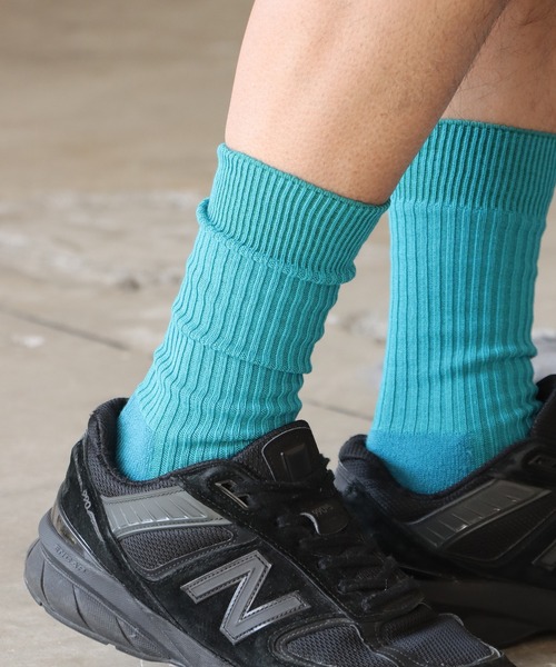 Healthknit(ヘルスニット)の「Healthknit/ヘルスニット リブパイル 靴下 2026新作 再入荷(ソックス/靴下・メンズ・カーキ/ブラック/ホワイト/ブルー/コーラル/パープル/ベージュ・25-27CM)」の13枚目の写真