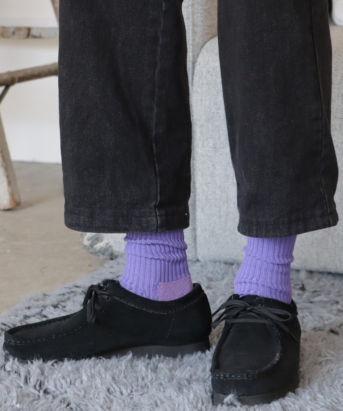 Healthknit(ヘルスニット)の「Healthknit/ヘルスニット リブパイル 靴下 2026新作 再入荷(ソックス/靴下・メンズ・カーキ/ブラック/ホワイト/ブルー/コーラル/パープル/ベージュ・25-27CM)」の16枚目の写真