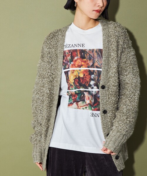 CITEN（シテン）の「＜CITEN＞ループフリンジカーディガン（カーディガン/ボレロ・レディース・ベージュ/ブラック/オフホワイト・FREE）」の9枚目の写真