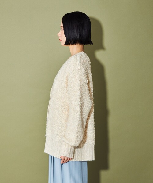 CITEN（シテン）の「＜CITEN＞ループフリンジカーディガン（カーディガン/ボレロ・レディース・ベージュ/ブラック/オフホワイト・FREE）」の13枚目の写真