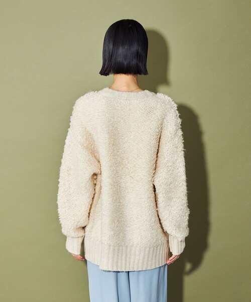 CITEN（シテン）の「＜CITEN＞ループフリンジカーディガン（カーディガン/ボレロ・レディース・ベージュ/ブラック/オフホワイト・FREE）」の14枚目の写真