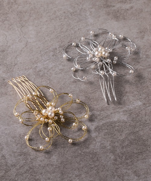 パール&花火結び水引ヘアコーム（ヘアピン）｜epic day（エピックデイ