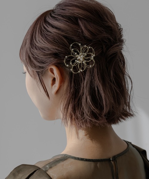 パール&花火結び水引ヘアコーム（ヘアピン）｜epic day（エピックデイ