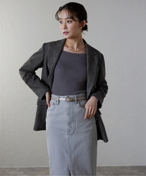 Lien Select(リエンセレクト)の「ノンホールスリムレザーベルト(ベルト・レディース・ブラック×シルバー/ベージュ系その他2/ベージュ系その他/ブラック×ゴールド・FREE)」の15枚目の写真