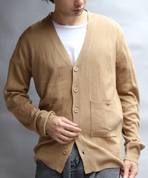 ８(eight)（エイト）の「カシミヤタッチVネックカーディガン（カーディガン/ボレロ）」