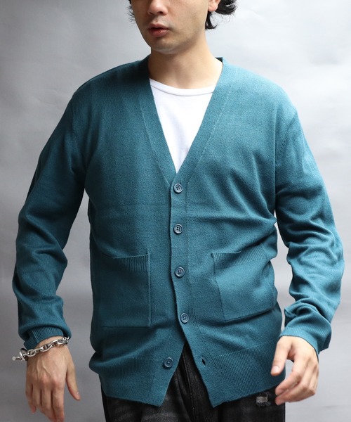 ８(eight)（エイト）の「カシミヤタッチVネックカーディガン（カーディガン/ボレロ・メンズ・ホワイト/ブラック/ベージュ/ネイビー/ワインレッド/杢グレー/グレー系その他/ブルー系その他・SMALL/MEDIUM/LARGE/X-LARGE）」の7枚目の写真