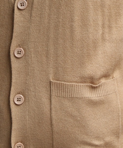 ８(eight)（エイト）の「カシミヤタッチVネックカーディガン（カーディガン/ボレロ・メンズ・ホワイト/ブラック/ベージュ/ネイビー/ワインレッド/杢グレー/グレー系その他/ブルー系その他・SMALL/MEDIUM/LARGE/X-LARGE）」の11枚目の写真