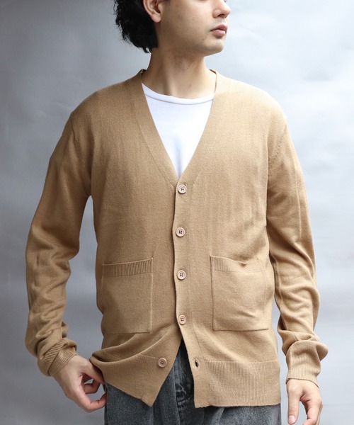 ８(eight)（エイト）の「カシミヤタッチVネックカーディガン（カーディガン/ボレロ・メンズ・ホワイト/ブラック/ベージュ/ネイビー/ワインレッド/杢グレー/グレー系その他/ブルー系その他・SMALL/MEDIUM/LARGE/X-LARGE）」の19枚目の写真