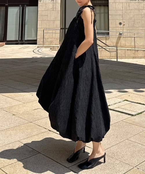 JENNE（ジェンヌ）の「ジャガードドーリーバルーンドレス（ワンピース・レディース・ブラック/イエロー・SMALL/MEDIUM/LARGE）」の9枚目の写真