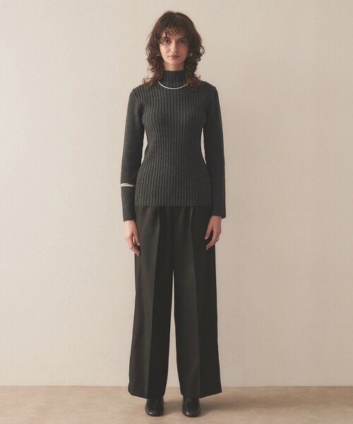 【セール】【洗える】ワイドリブニットプルオーバー（ニット/セーター）｜cloenc（クロエンス）