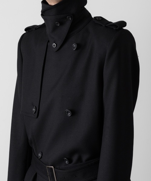 ato（アトウ）の「WOOL TRENCH COAT（トレンチコート・メンズ・ブラック/カーキ・48/46/44）」の9枚目の写真