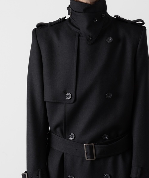 ato（アトウ）の「WOOL TRENCH COAT（トレンチコート・メンズ・ブラック/カーキ・48/46/44）」の10枚目の写真