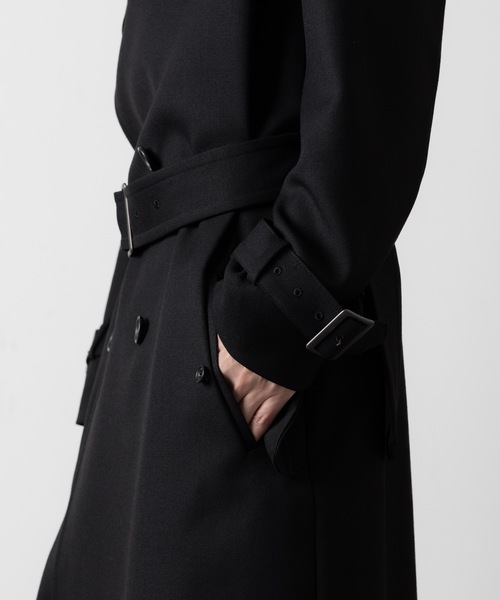 ato（アトウ）の「WOOL TRENCH COAT（トレンチコート・メンズ・ブラック/カーキ・48/46/44）」の13枚目の写真
