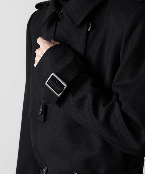 ato（アトウ）の「WOOL TRENCH COAT（トレンチコート・メンズ・ブラック/カーキ・48/46/44）」の16枚目の写真