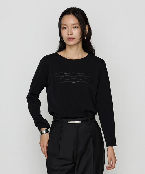COMME CA（コムサ）の「トリアセダブルジャージー プルオーバー（Tシャツ/カットソー・レディース・オフホワイト/ベージュ/ブラック・M/L）」の20枚目の写真