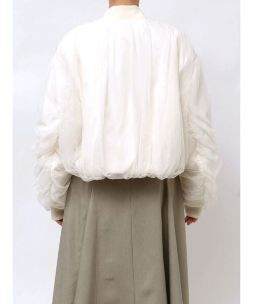 OUNNOUN（オウンノウン）の「【OUNNOUN】チュールレイヤードMA-1（MA-1・レディース・ブラック/アイボリー・MEDIUM/SMALL）」の17枚目の写真