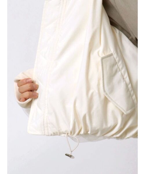 OUNNOUN（オウンノウン）の「【OUNNOUN】チュールレイヤードMA-1（MA-1・レディース・ブラック/アイボリー・MEDIUM/SMALL）」の14枚目の写真