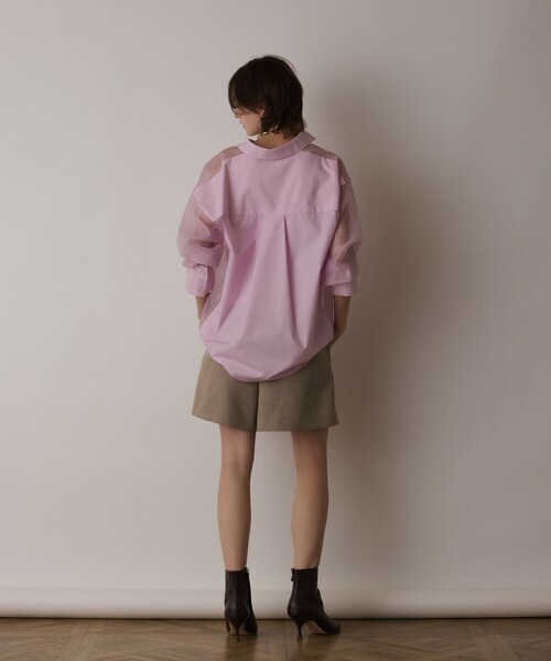 Diagram（ダイアグラム）の「リネンライクショートパンツ（その他パンツ・レディース・ベージュ/ブラック・36/38）」の4枚目の写真